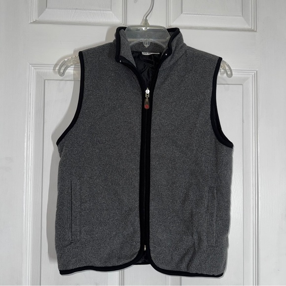 Stylish Women's Padded Gray Zip-Up Fleece Vest size S - Picture 2 of 6